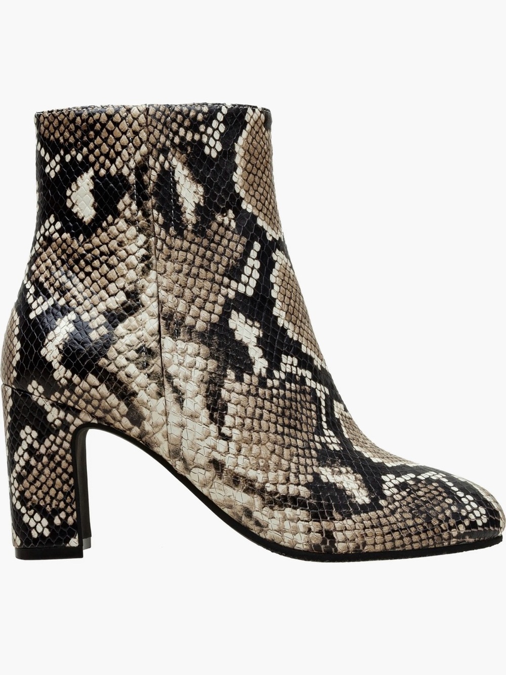 NWB Linea Paolo leather snakeskin-embossed booties (6M)
